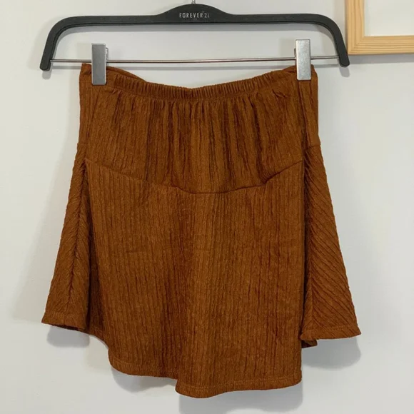 BNWOT PATTY PEPLUM TERNO Top | Rusty Orange Brown Tube | One Size | Ruched - Picture 3 of 6